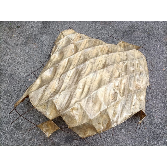Large Sculptural Wall-Mounted Lampshade in Iron and Fiberglass, 1970s For Sale - Image 12 of 18