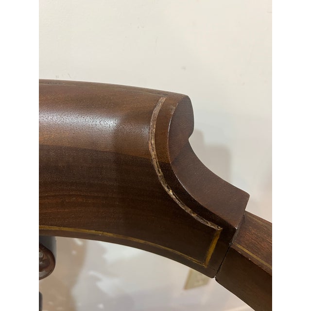 Wood Chinese Mother of Pearl and Brass Inlay 19th Century Chair For Sale - Image 7 of 12