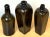 Glass 19th C. Shipwreck Olive Green Glass Liquor Bottles, Van Den Bergh & Co. et al - Set of 3 For Sale - Image 7 of 12