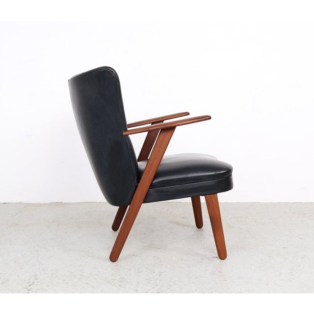 Danish Chairs in Teak and Faux Leather from Erhardsen & Andersen, 1960s, Set of 2 For Sale - Image 6 of 17