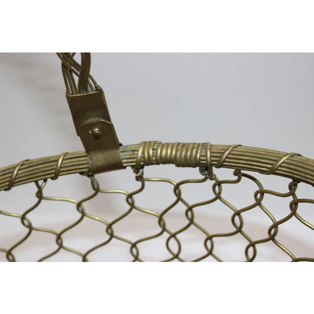French Basket 1950s Woven Brass For Sale In Miami - Image 6 of 10