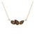 Smoky Quartz Pear Cut Cluster Necklace | Curved Gemstone Curved Bar Pendant | Dainty Jewelry Gift for Her For Sale