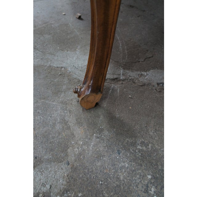 Antique Italian Baroque Venetian Walnut Burl Black Top Glass Dining Table Desk For Sale - Image 18 of 18