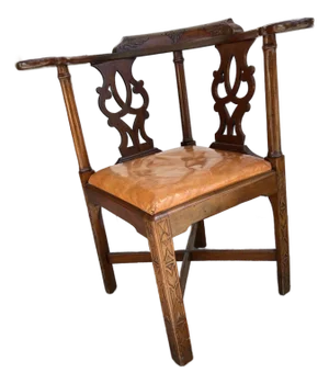Late 19th Century Antique English Chippendale Corner Chair