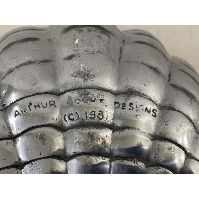 Silver Cast Aluminum Clam Shell Serving Dish by Arthur Court, C.1980s For Sale - Image 8 of 8