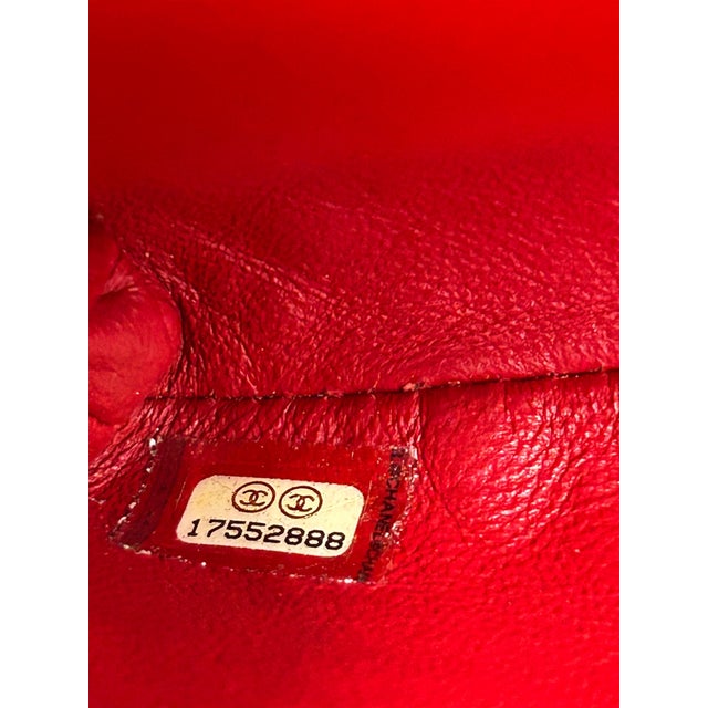 Italian Chanel Red Quilted Leather New Clutch Bag 2013 For Sale - Image 3 of 12
