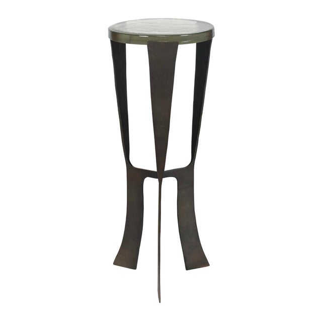 This Sculptural Drink Table Is A True Statement Piece, Meticulously Handcrafted From A Blend Of Recycled Cast Glass...