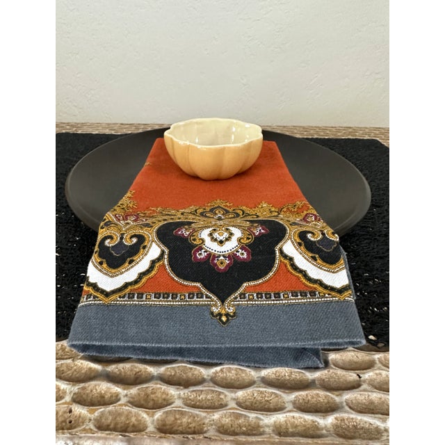 1990s Vintage Pumpkin Squash Ceramic Bowls For Sale - Image 5 of 13