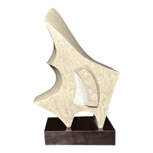 Late 20th Century Modern Carved Marble Abstract Sculpture