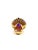 Ruby Red Bochic “Orient” Vintage Natural Ruby & Amethyst Ring Set In 18 K Gold & Silver For Sale - Image 8 of 9