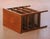 19th Century English Mahogany Inlaid Sliding Trays Side Table With Cane Shelves For Sale - Image 10 of 11
