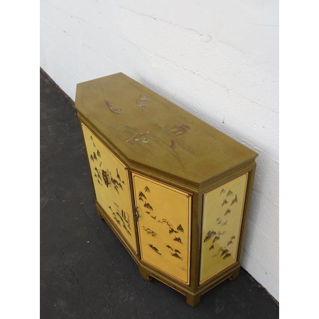 Hollywood Regency Chinoiserie Painted Buffet Sideboard Storage Cabinet 6624 For Sale - Image 9 of 18