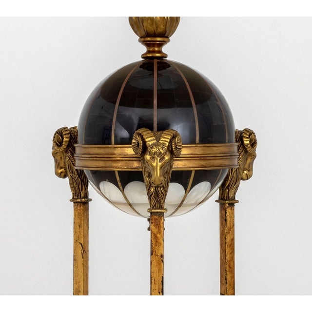 Maison Jansen French Empire Revival Ram Head Motif Floor Lamp For Sale - Image 4 of 6