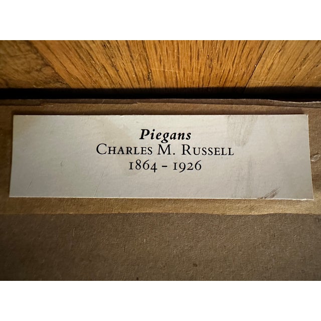 Museum Print of “Piegans” by Charles M. Russell From the Opening of the Museum of Western Art (Denver, Colorado 1983) For Sale - Image 4 of 9