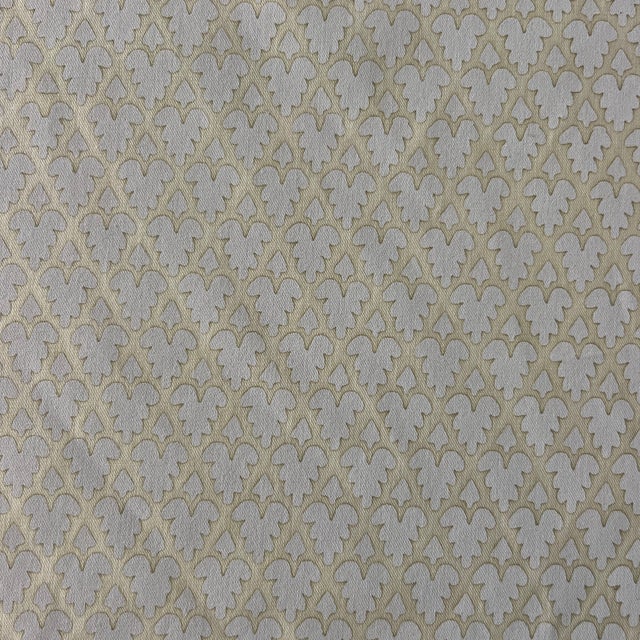 Groves Bros Sally Luxe Fortuny Style Hand Printed “Endive” Cotton Fabric- 2 Yards For Sale - Image 9 of 11