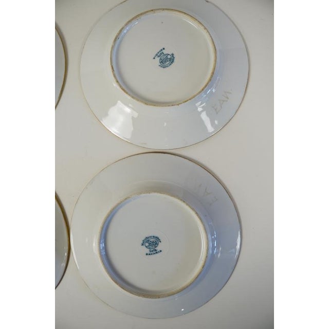 Antique Hutschenreuther Selb LHS Bavaria Gold Crest Salad Plates - Set of 4 For Sale - Image 13 of 15