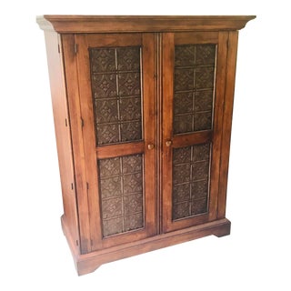 Restoration Hardware Tin-Tile Front Armoire For Sale
