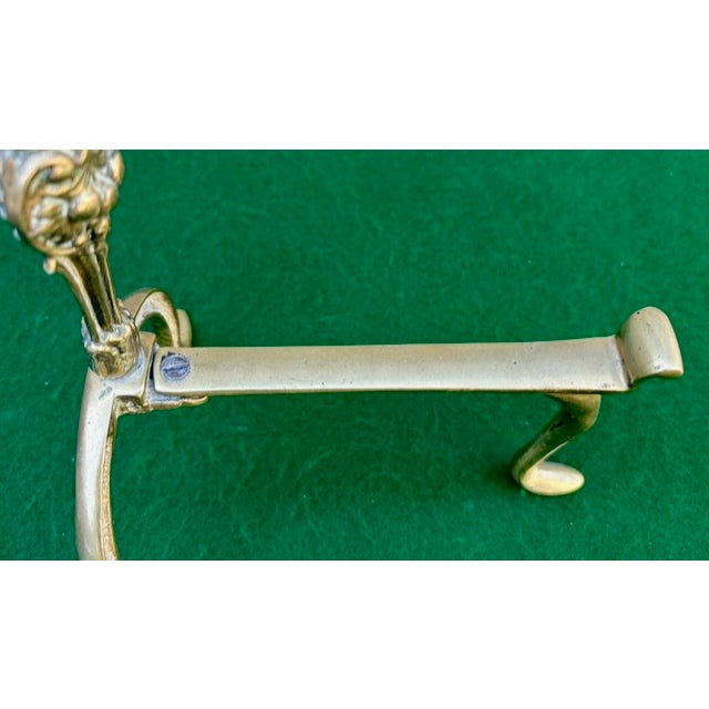 Metal Late 19th Century Small Brass Firedogs/Andirons For Sale - Image 7 of 8