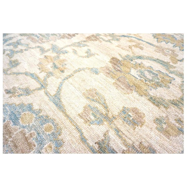 Afghan Sultanabad Wool 10x14 Ivory, Yellow & Charcoal Handmade Area Rug #1142156 For Sale In Houston - Image 6 of 10