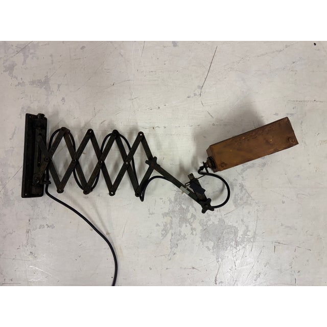 Mid-Century Industrial Workshop Lamp from Concertina, 1950s For Sale - Image 12 of 14