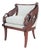 Mid 20th Century Empire Revival Carved Mahogany Swan Desk Chair From the Glorya Kaufman Estate For Sale