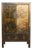 Antique Chinese Black Lacquer Armoire W/Painted Landscape For Sale