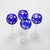 Four Antique Bohemian Cobalt Blue Floral & Grape Cut to Clear Crystal Goblets For Sale - Image 4 of 6