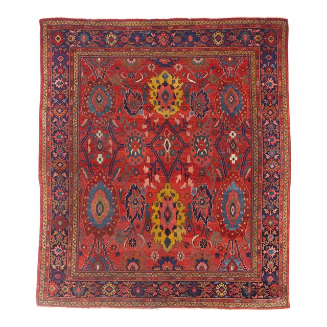 Late 19th Century Persian Mahal Rug, 09'05 X 10'09 For Sale
