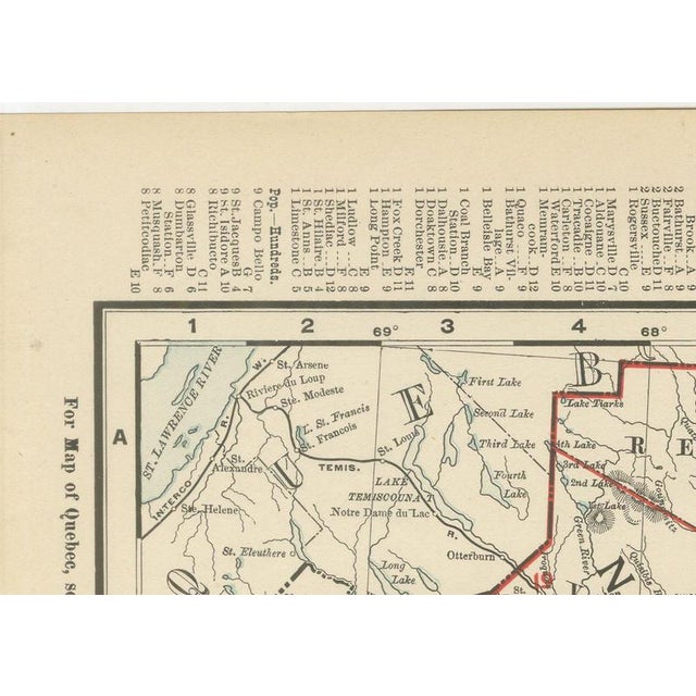 Antique Maritimes Map, New Brunswick, Nova Scotia and Prince Edward Island, 1899 For Sale - Image 6 of 12
