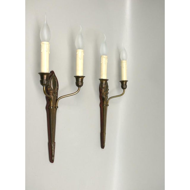 Art Nouveau Wall Lights, 1890s, Set of 2 For Sale - Image 3 of 18