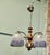 French Triple Fringed Glass Pendant Light, 1930 For Sale - Image 4 of 9