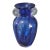Vintage Hand Blown Art Glass Cobalt Blue Neoclassical Form Vase For Sale