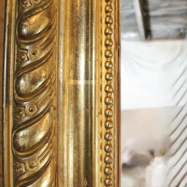 Louis Phillipe Giltwood Camel Back Rococo Crested Pier Mirror For Sale - Image 12 of 18