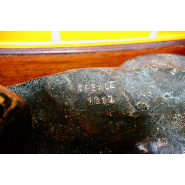 Margot Eberle, Patinated Cubist Sculpture, 1987, Bronze For Sale - Image 9 of 13