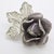 Vintage Italian Handmade Genuine Silver Filigree Rose Shaped Brooch, 1970s For Sale - Image 4 of 13