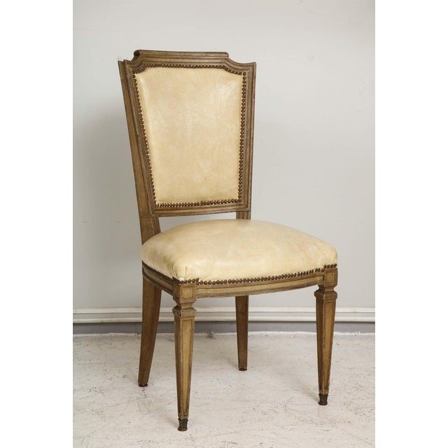 Vintage Louis XVI Style Painted Dining Room Chairs - Set of Six For Sale - Image 9 of 13