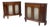 English Regency, Demilune Cabinets, Mahogany, Brass, Fabric, England, 20th C. For Sale