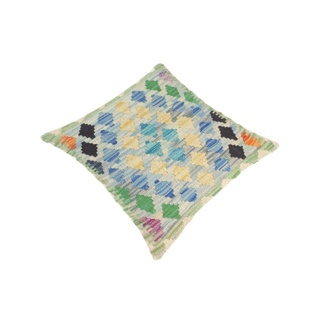 Rustic Southwestern Turkish Sherise Hand Woven Kilim Throw Pillow For Sale - Image 3 of 5