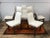 Set of 5 Mid Century Modern High Back Dining Chairs | Adrian Pearsall Style Upholstered White Chairs | Vintage MCM Dining Room Seating For Sale - Image 12 of 12