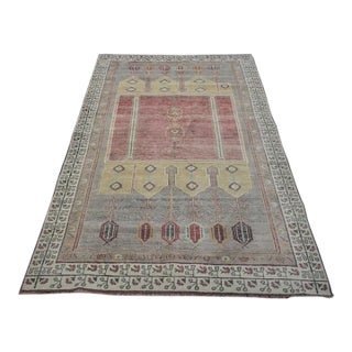 1960s Muted Earth Tones Wool Rug For Sale
