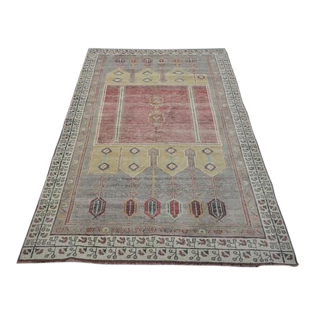 1960s Muted Earth Tones Wool Rug For Sale