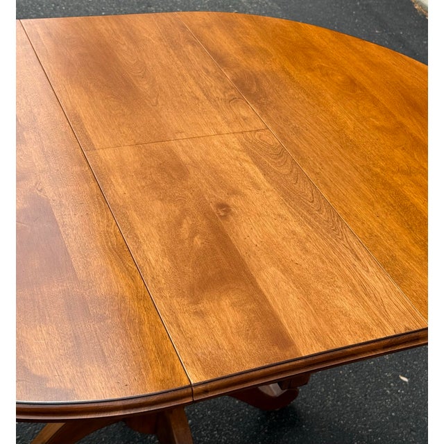 Brown Nichols and Stone Diminutive Dining Table With Leaf For Sale - Image 8 of 10