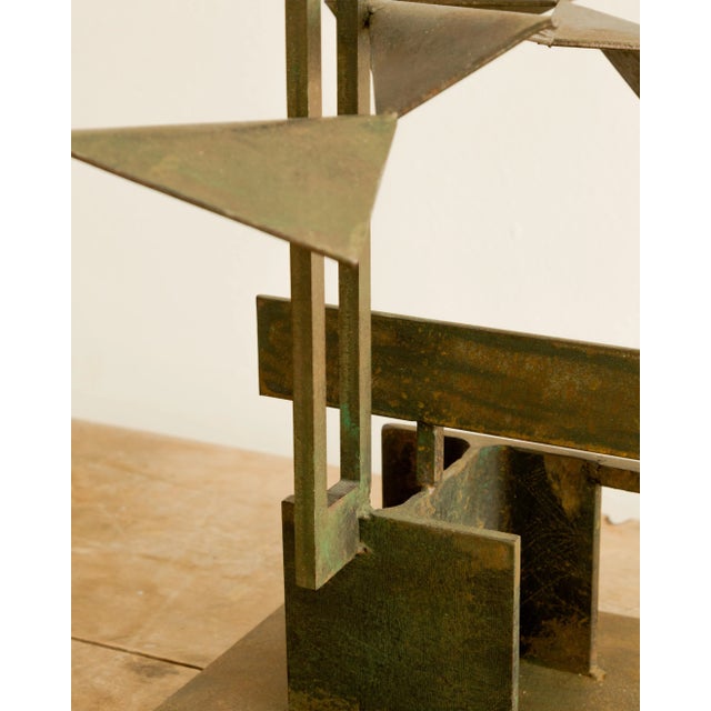 1950s D. Malken Brutalist Steel Sculpture For Sale - Image 4 of 11