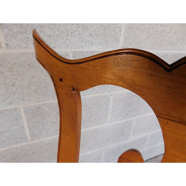 Wood New England Style Figured Maple Lyre Back Arm Chair Attributed to William Savery For Sale - Image 7 of 17