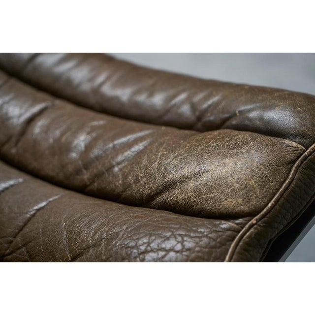 Ari Lounge Chairs in Steel and Patinated Leather by Arne Norell, 1960s, Set of 2 For Sale - Image 12 of 14