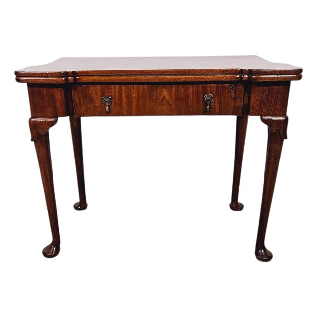 Antique Game Table in Walnut, 1800s For Sale