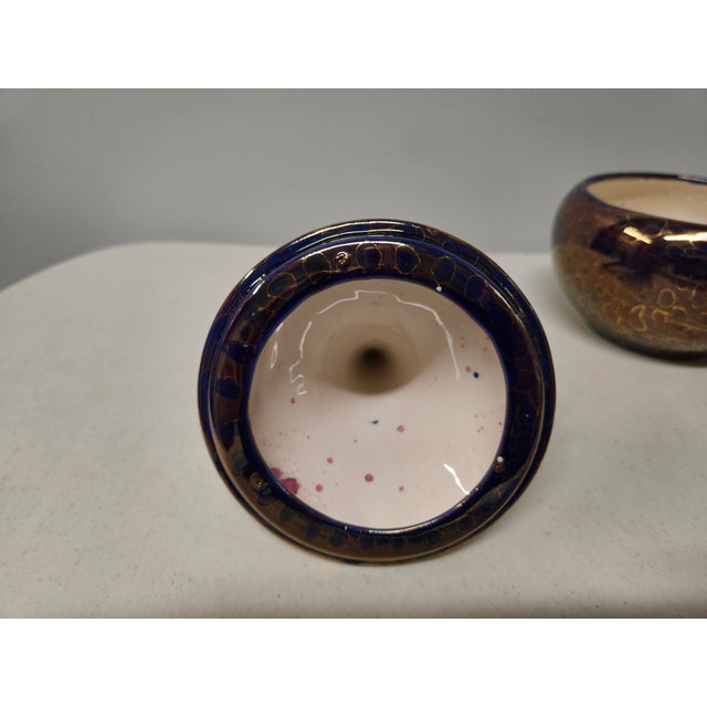 Purple Gold and Purple Teardrop Lidded Jar For Sale - Image 8 of 14