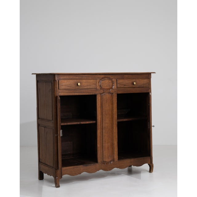 Brown Early 19th Century Oak Louis XV Buffet For Sale - Image 8 of 12