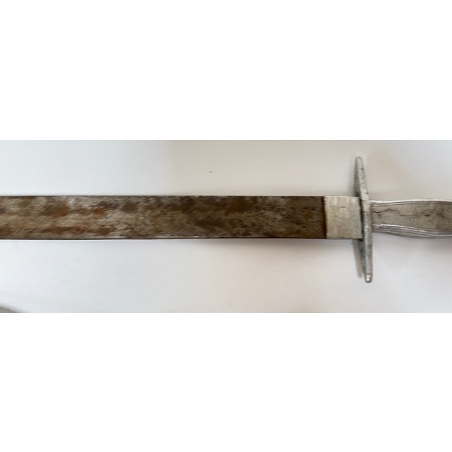 Mandinka Ceremonial Sword With Decorated Green Leather Scabbard West Africa 1950 For Sale - Image 12 of 14