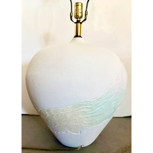 Paint Large 1980's Plaster Table Lamp by Lee Reynolds For Sale - Image 7 of 12